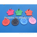 debossed paw anodized aluminium pet charms tag